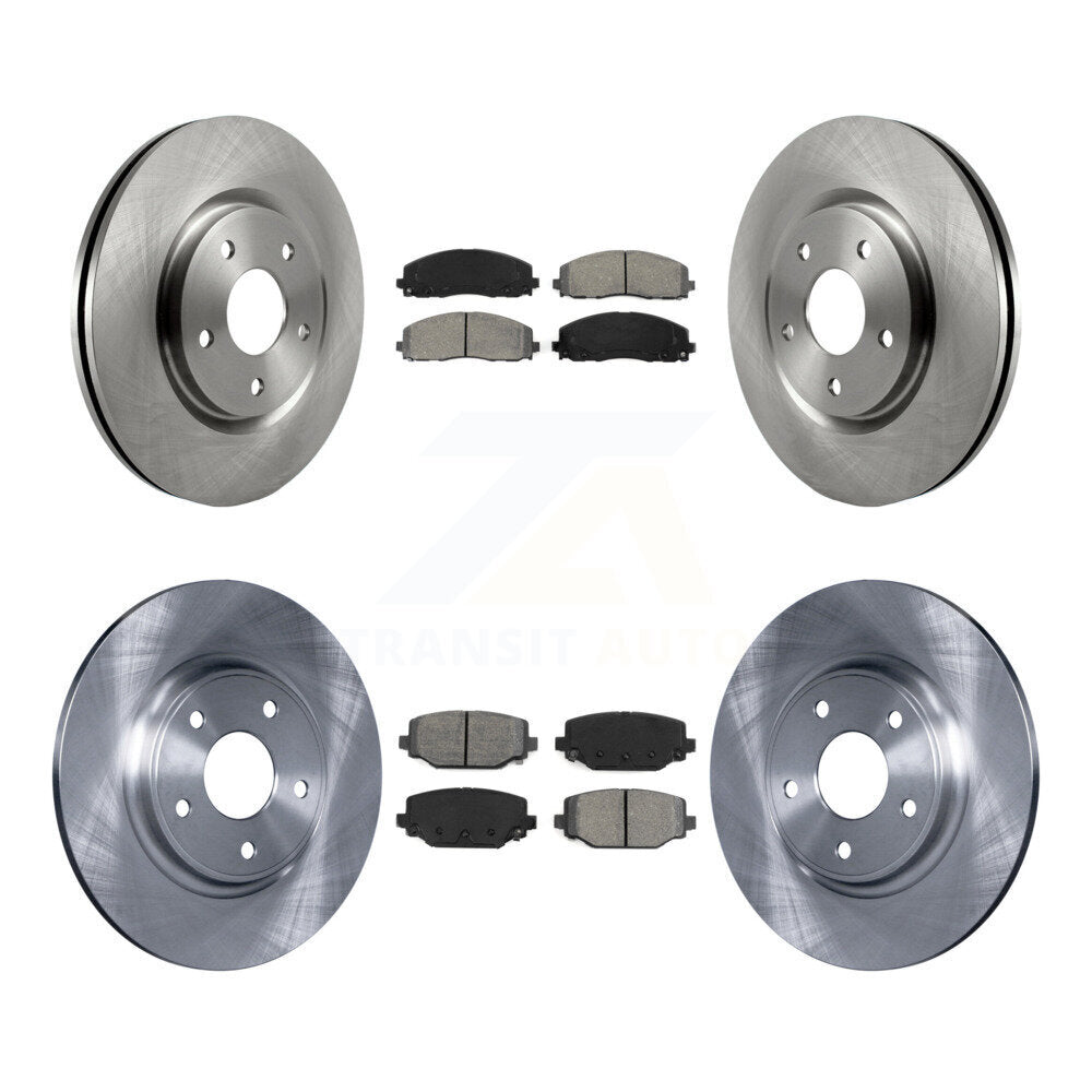 Kit de rotor de frein avant et arrière et plaquettes semi-métalliques pour Dodge Grand Caravan Journey