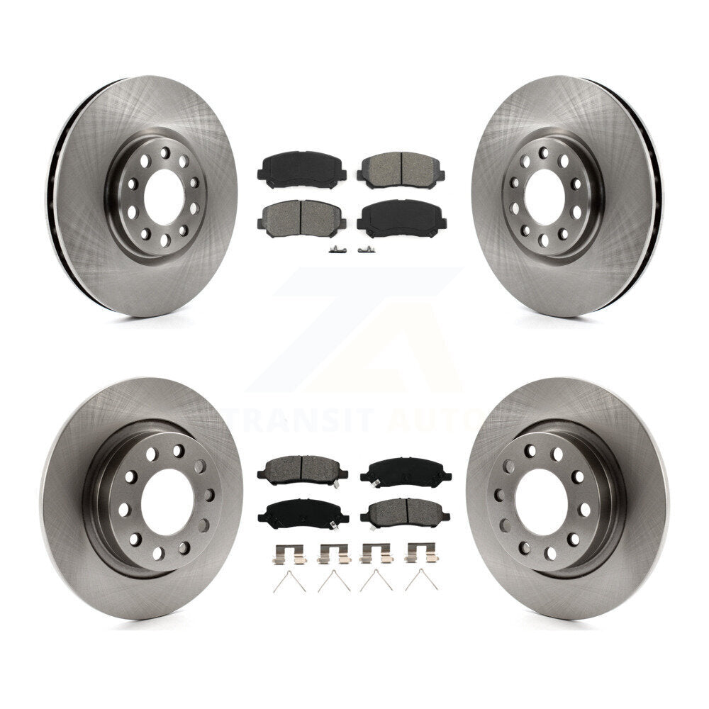Kit de rotors de frein à disque avant et arrière et plaquettes semi-métalliques pour Dodge Dar 2013-2016