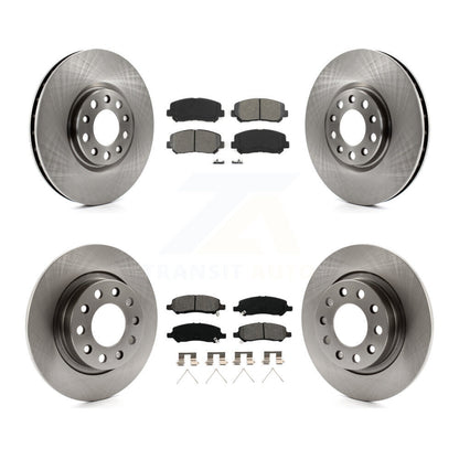 Kit de rotors de frein à disque avant et arrière et plaquettes semi-métalliques pour Dodge Dar 2013-2016