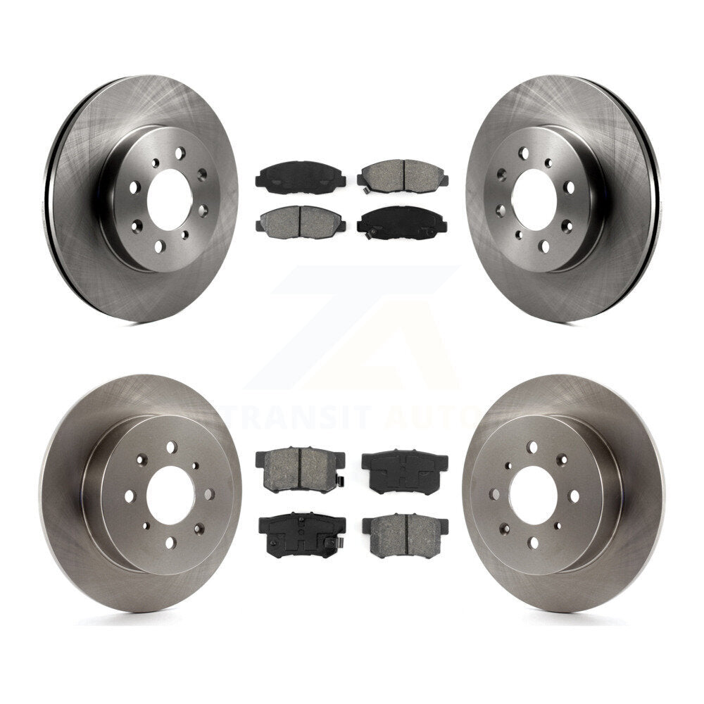 Kit de rotors de frein à disque avant et arrière et plaquettes semi-métalliques pour Honda Civic Acura E