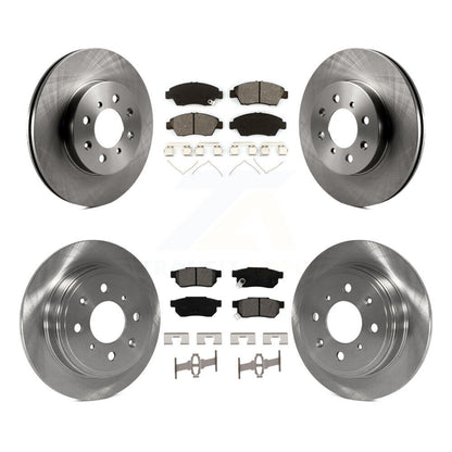 Kit de rotors de frein à disque avant et arrière et plaquettes semi-métalliques pour Honda Civic del Sol