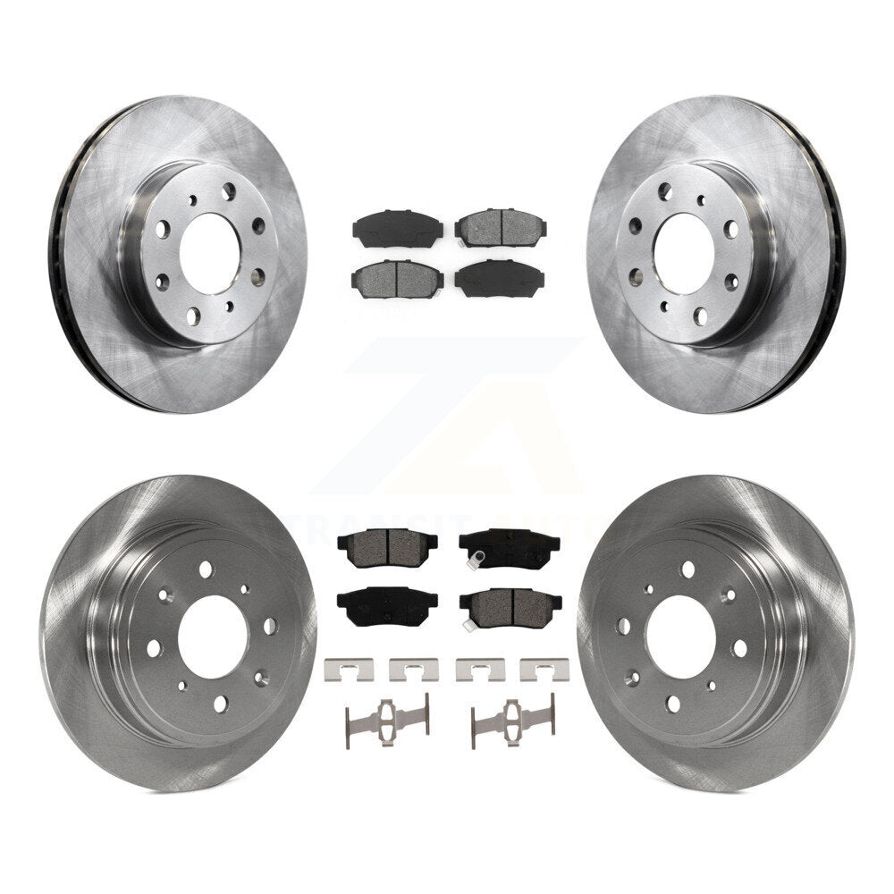 Kit de rotors de frein à disque avant et arrière et plaquettes semi-métalliques pour Honda Civic