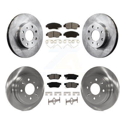 Kit de rotors de frein à disque avant et arrière et plaquettes semi-métalliques pour Honda Civic