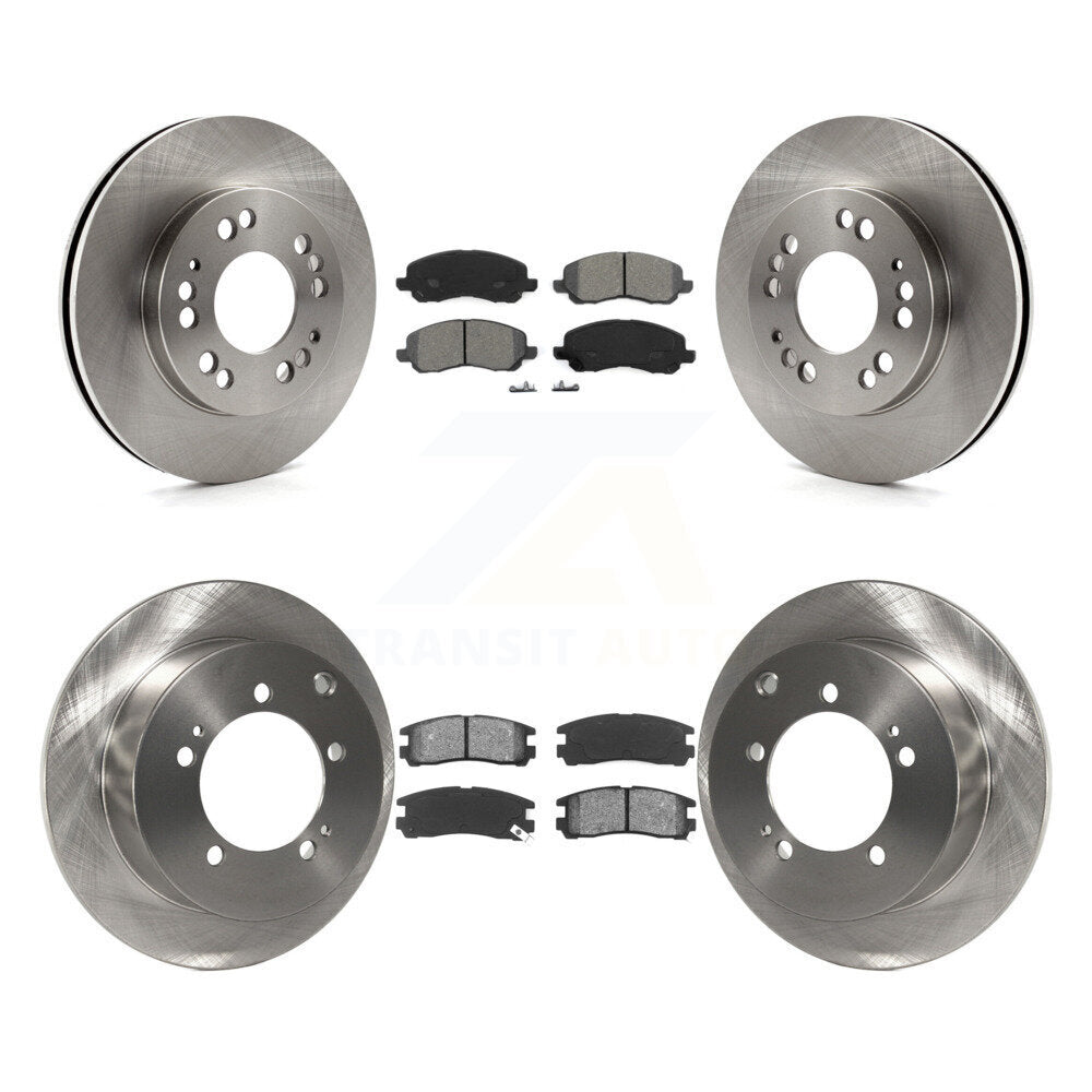 Kit de rotor de frein avant et arrière et plaquettes semi-métalliques pour Mitsubishi Eclipse à partir de 06 0
