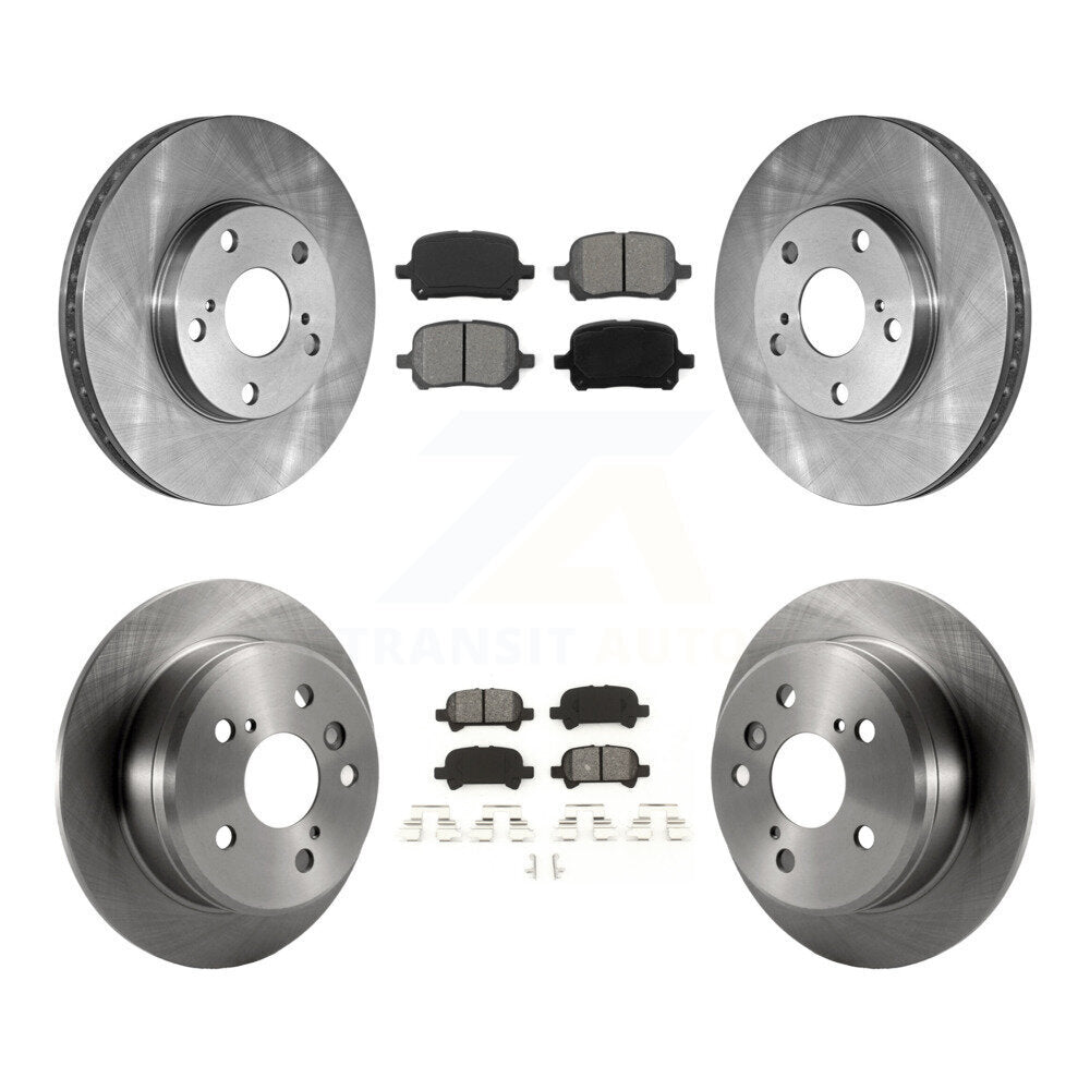 Kit de rotors de frein à disque avant et arrière et plaquettes semi-métalliques pour Toyota Camry Solara