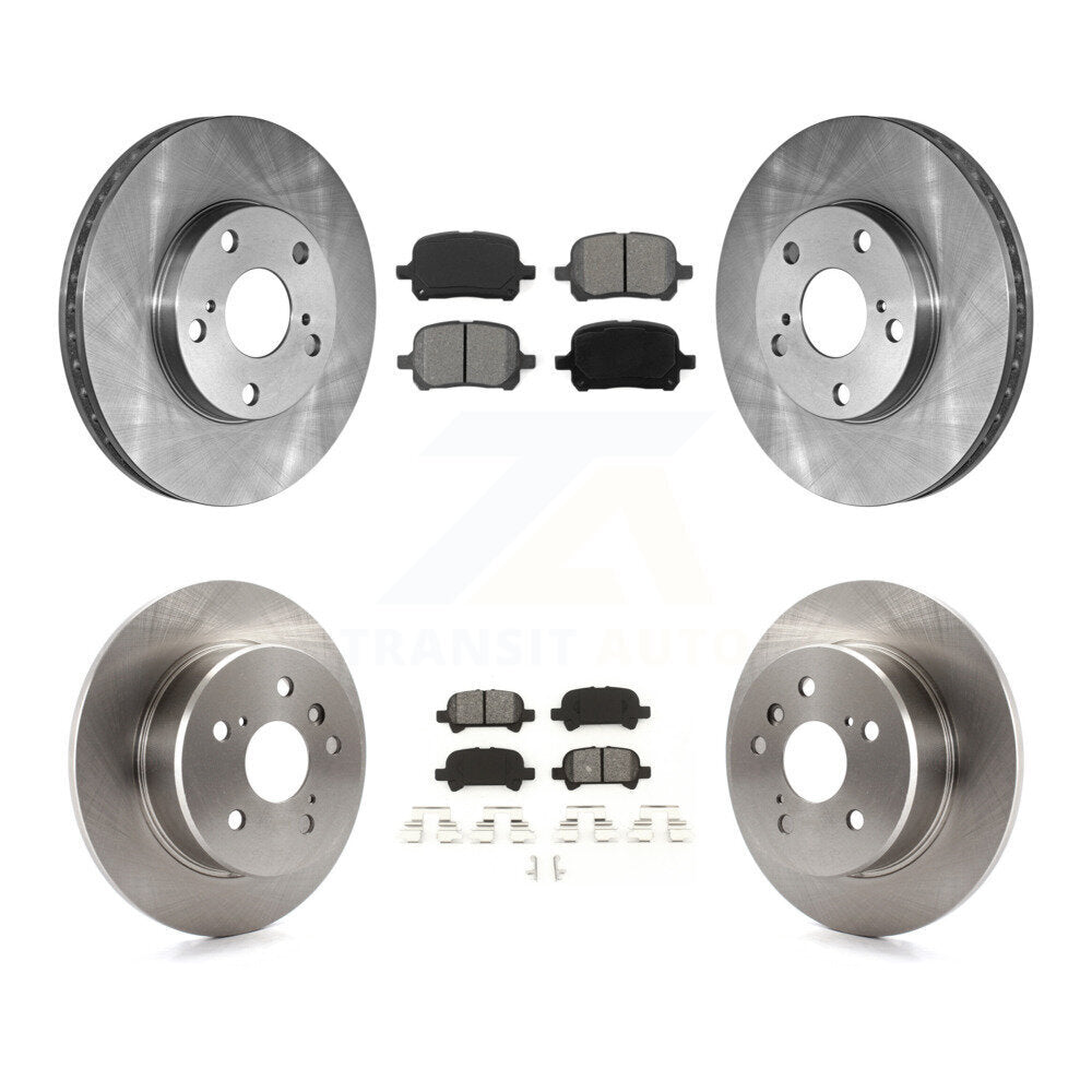 Rotors de frein à disque avant et arrière et Kit de plaquettes semi-métalliques pour Toyota Avalo 2000 – 2004
