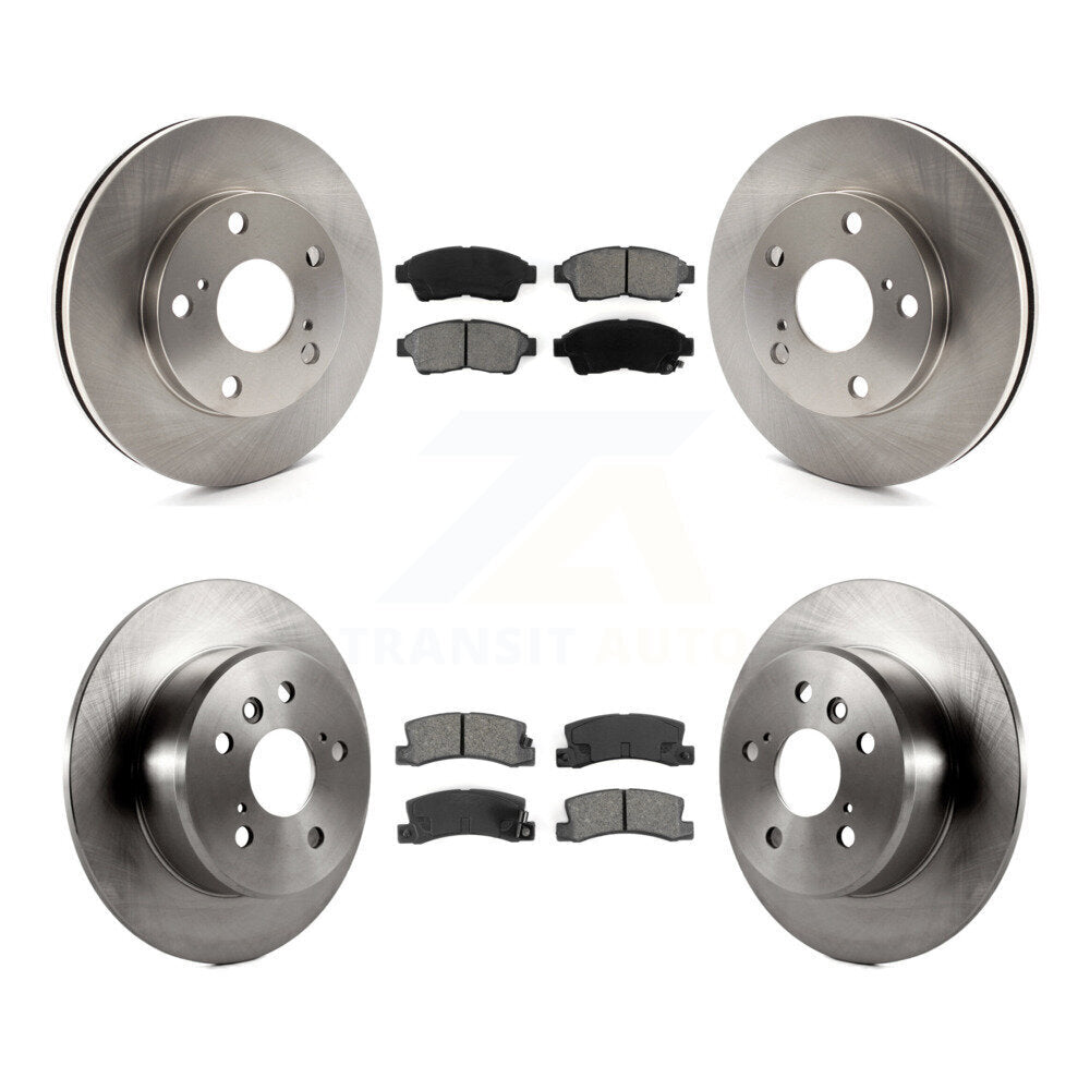 Kit de rotors de frein à disque avant et arrière et plaquettes semi-métalliques pour Toyota Camry