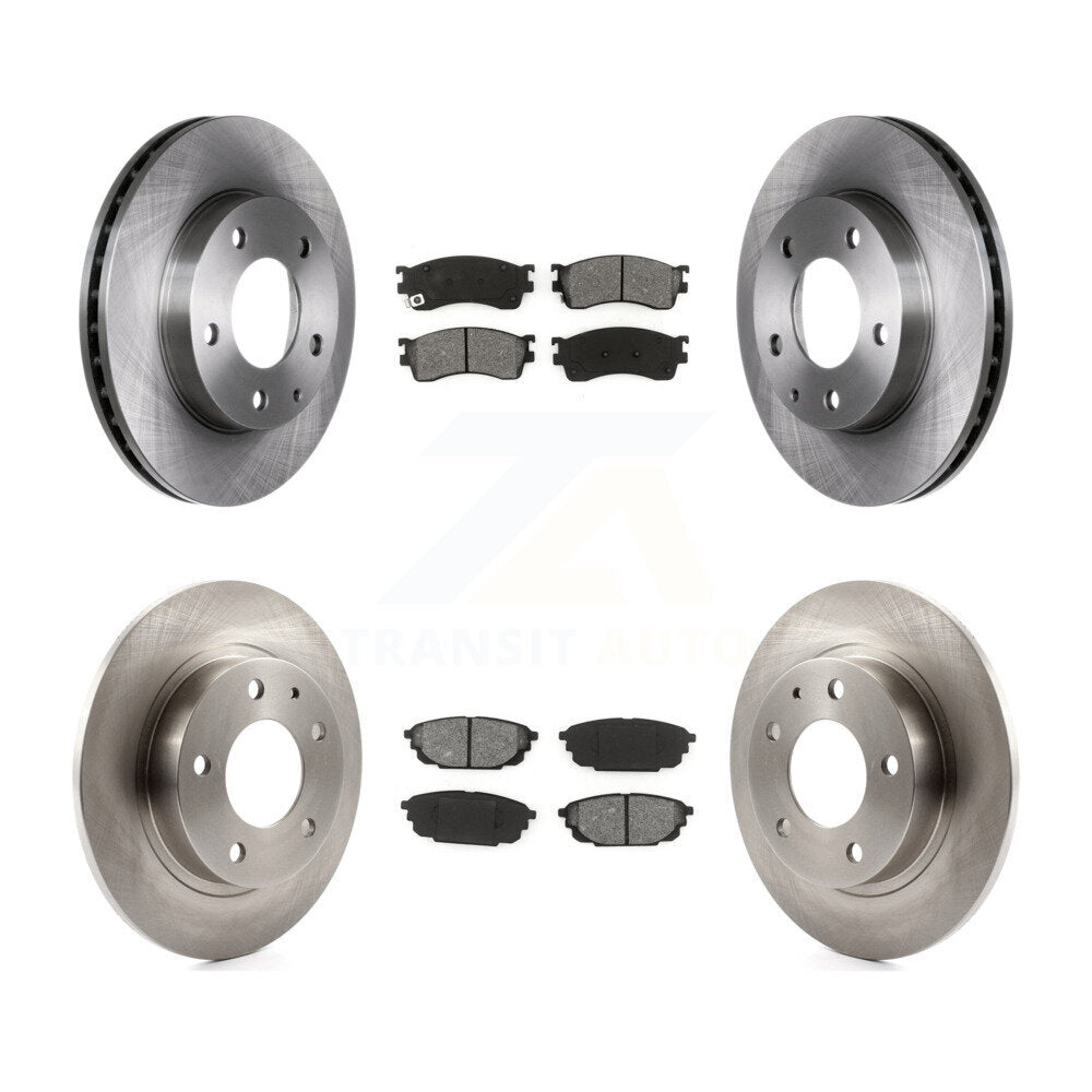 Kit de rotor de frein à disque avant et arrière et plaquettes semi-métalliques pour Mazda Protege Protege