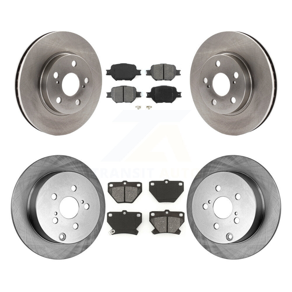 Rotors de frein à disque avant et arrière et kit de plaquettes semi-métalliques pour Toyota Celica G 2001