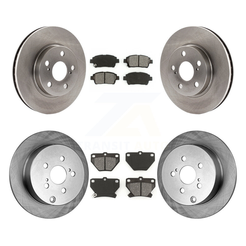 Rotors de frein à disque avant et arrière et kit de plaquettes semi-métalliques pour Toyota Celica G 2000