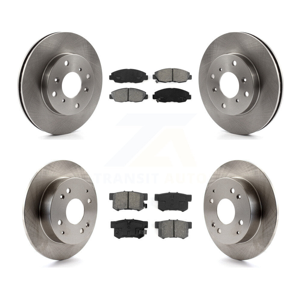 Rotors de frein avant arrière et Kit de plaquettes semi-métalliques pour Honda Accord berline avec 2.3