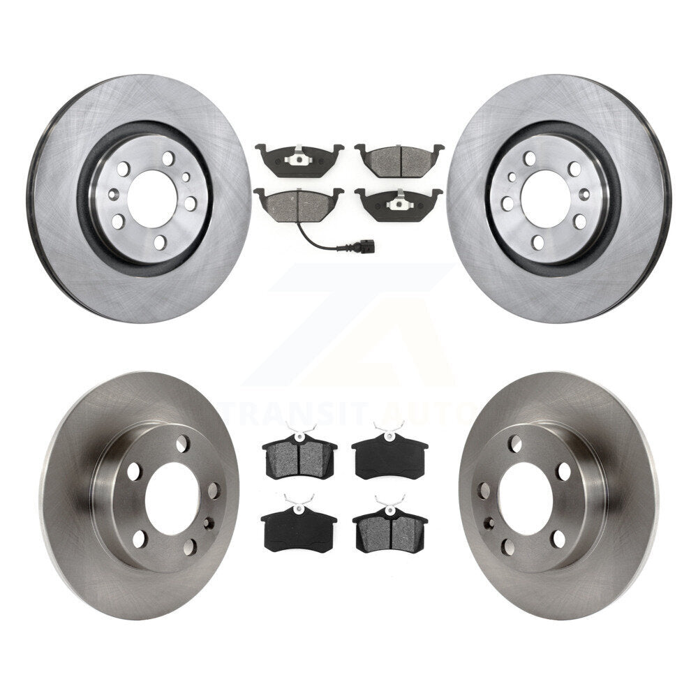Kit de plaquettes semi-métalliques de Rotor de frein à disque avant et arrière, pour Volkswagen Jetta Golf Cit