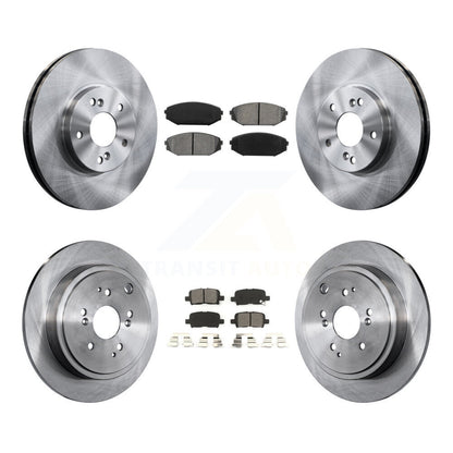Kit de rotors de frein à disque avant et arrière et plaquettes semi-métalliques pour Acura MDX 2001-2002
