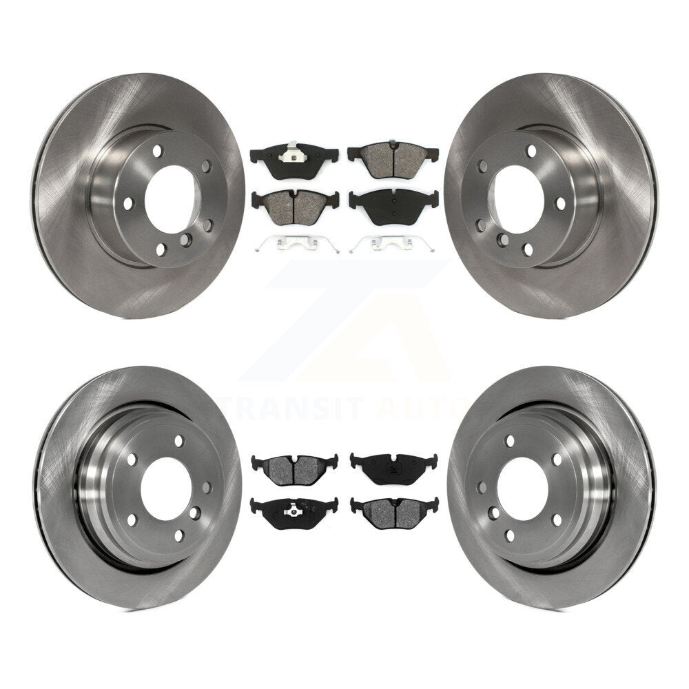 Kit de rotors de frein à disque avant et arrière et plaquettes semi-métalliques pour BMW 528i 525i