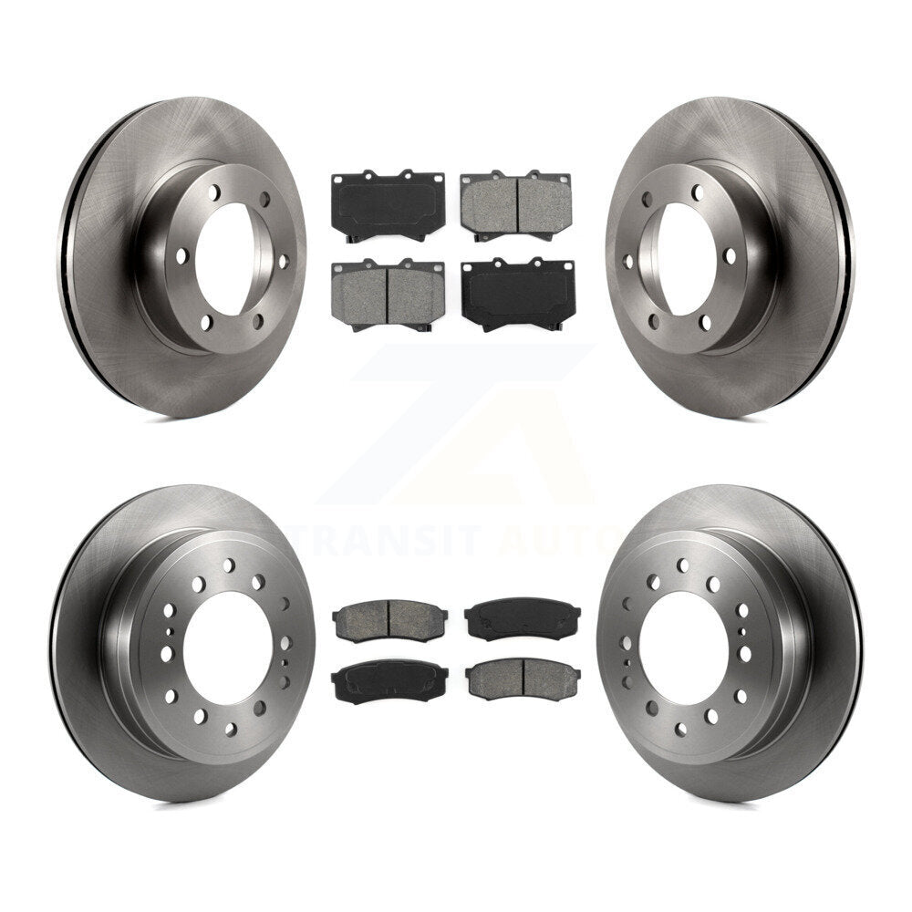 Kit de rotors de frein à disque avant et arrière et plaquettes semi-métalliques pour Toyota Sequoia