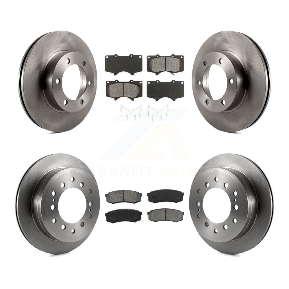 Kit de rotors de frein à disque avant et arrière et plaquettes semi-métalliques pour Toyota Sequoia