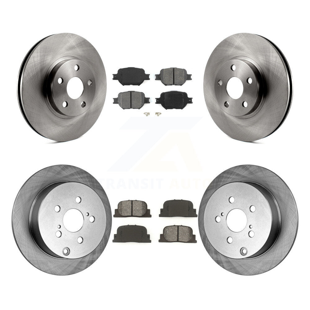 Kit de rotors de frein à disque avant et arrière et plaquettes semi-métalliques pour Scion tC 2005-2010