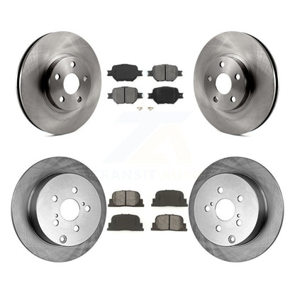 Kit de rotors de frein à disque avant et arrière et plaquettes semi-métalliques pour Scion tC 2005-2010