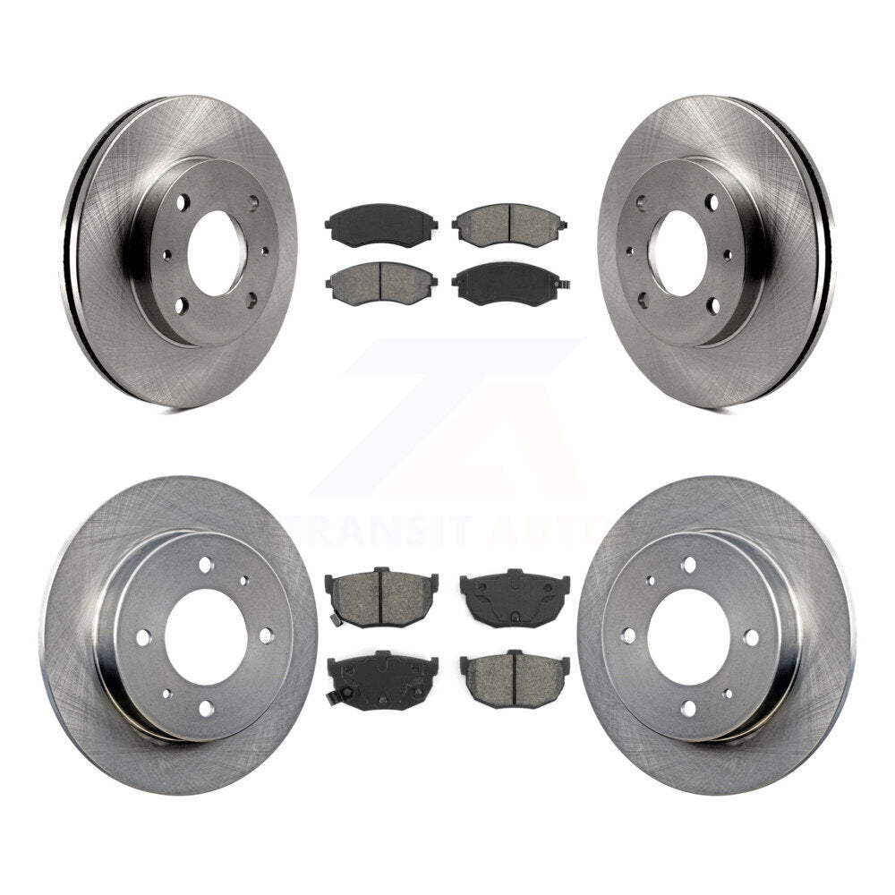 Rotors de frein à disque avant et arrière et Kit de plaquettes semi-métalliques pour Hyundai Tiburon Elantr