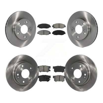 Kit de rotors de frein à disque avant et arrière et plaquettes semi-métalliques pour Honda Civic