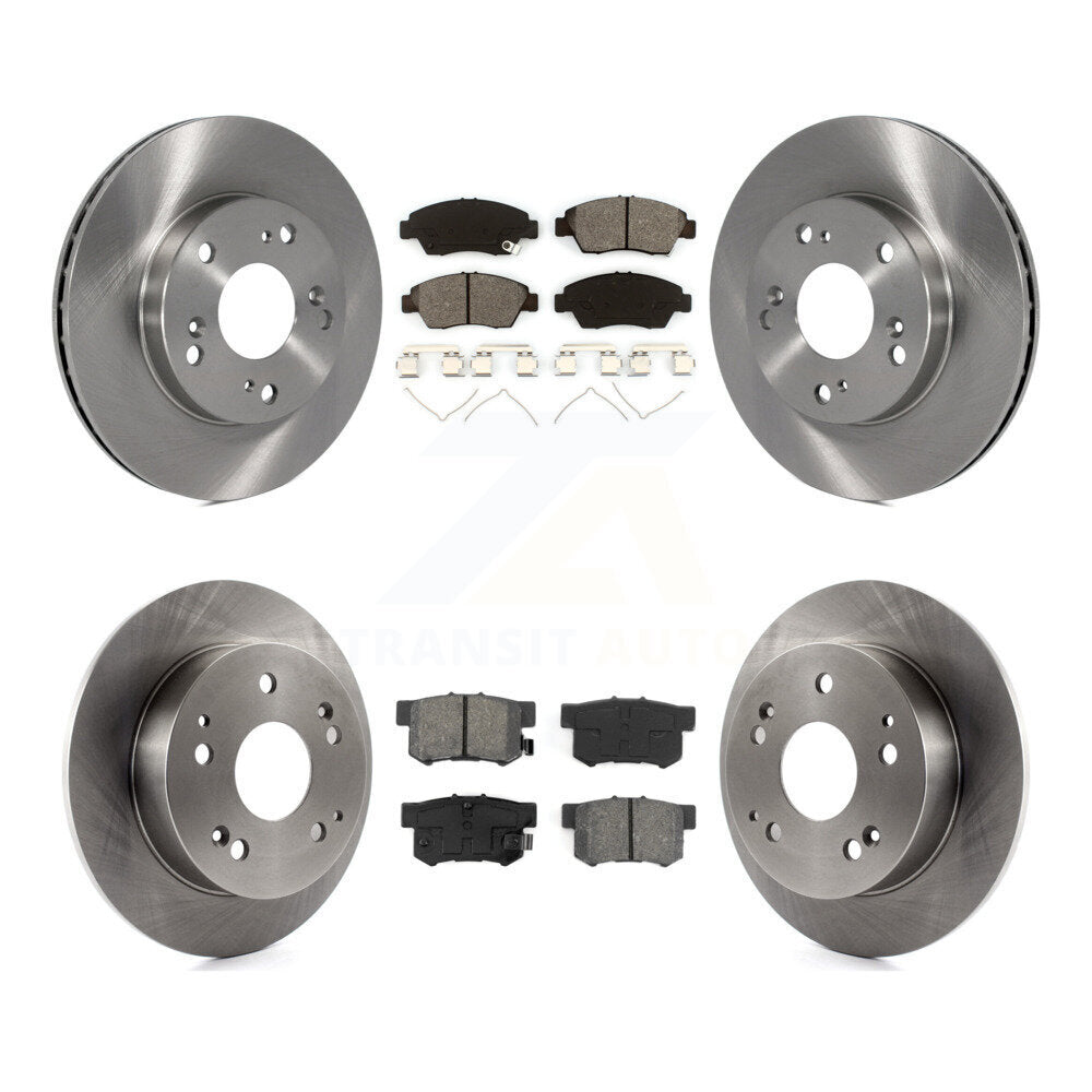 Rotors de frein à disque avant et arrière et Kit de plaquettes semi-métalliques pour Honda Civic Acura RS