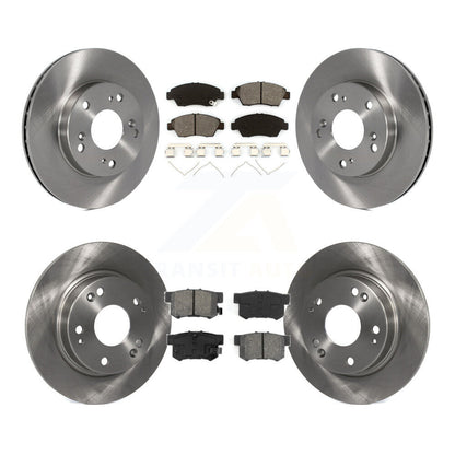 Kit de rotors de frein à disque avant et arrière et plaquettes semi-métalliques pour Honda Civic