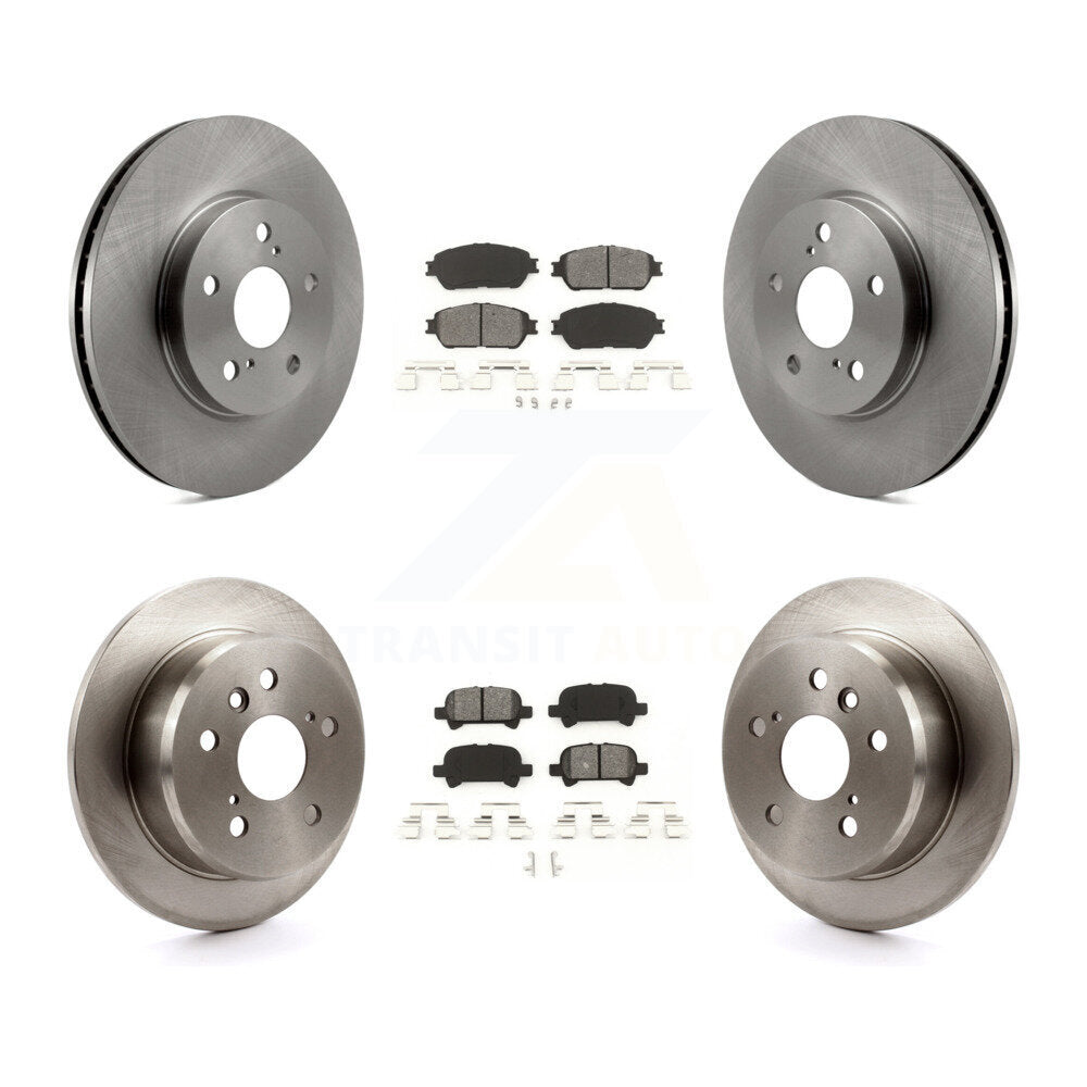 Kit de rotors de frein à disque avant et arrière et plaquettes semi-métalliques pour Toyota Solara Avalo