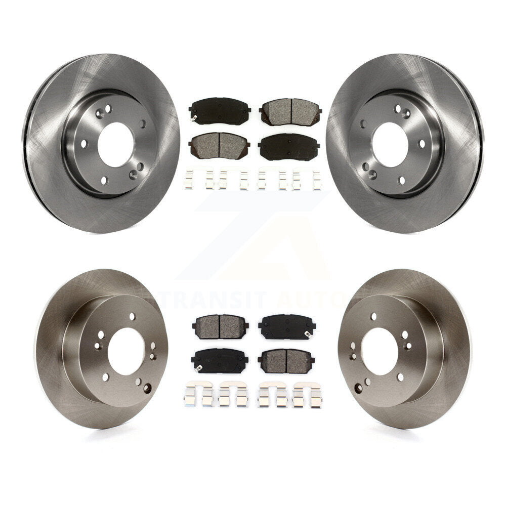 Kit de disques de frein à disque avant et arrière et plaquettes semi-métalliques pour Kia Rondo 2010 – 2012