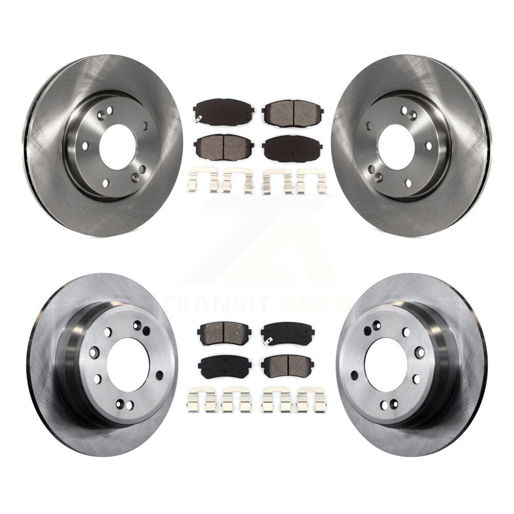 Kit de rotors de frein à disque avant et arrière et plaquettes semi-métalliques pour Hyundai Elantra