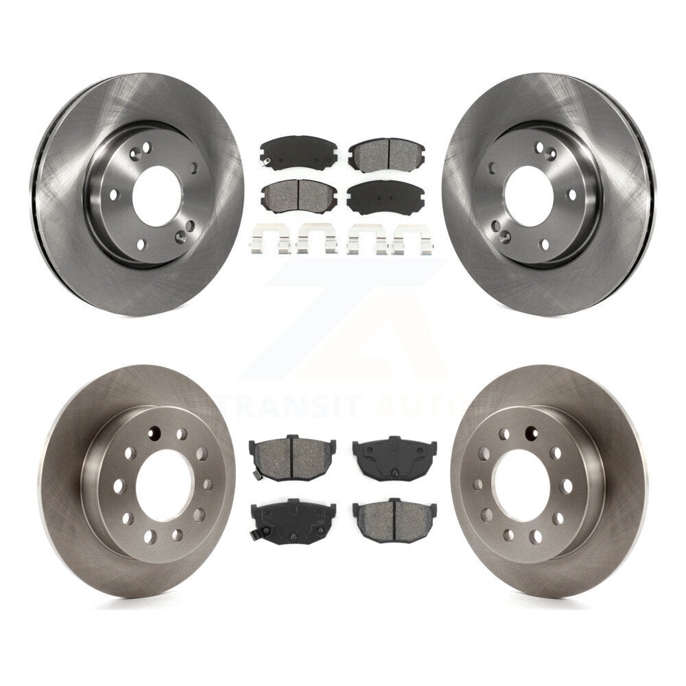 Kit de rotors de frein à disque avant et arrière et plaquettes semi-métalliques pour Hyundai Tiburon