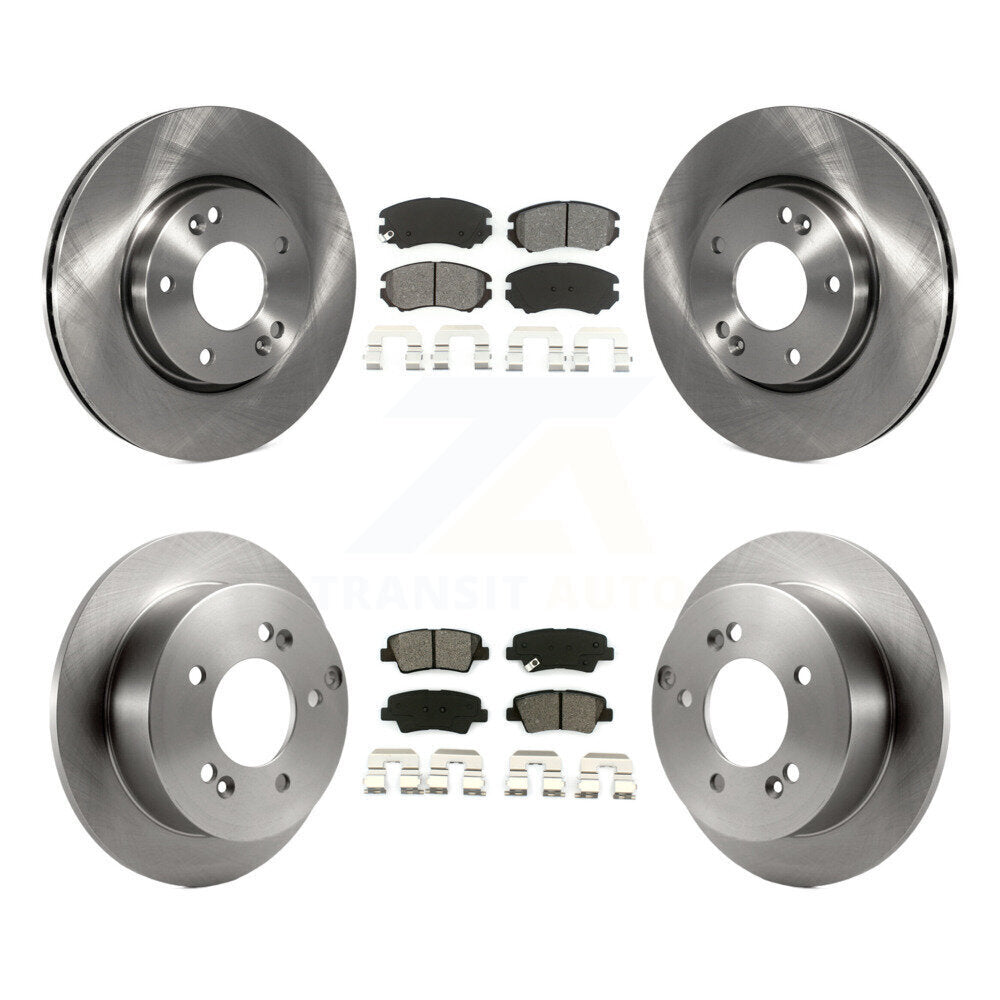 Kit de rotors de frein à disque avant et arrière et plaquettes semi-métalliques pour Hyundai Sonata 2,4 l