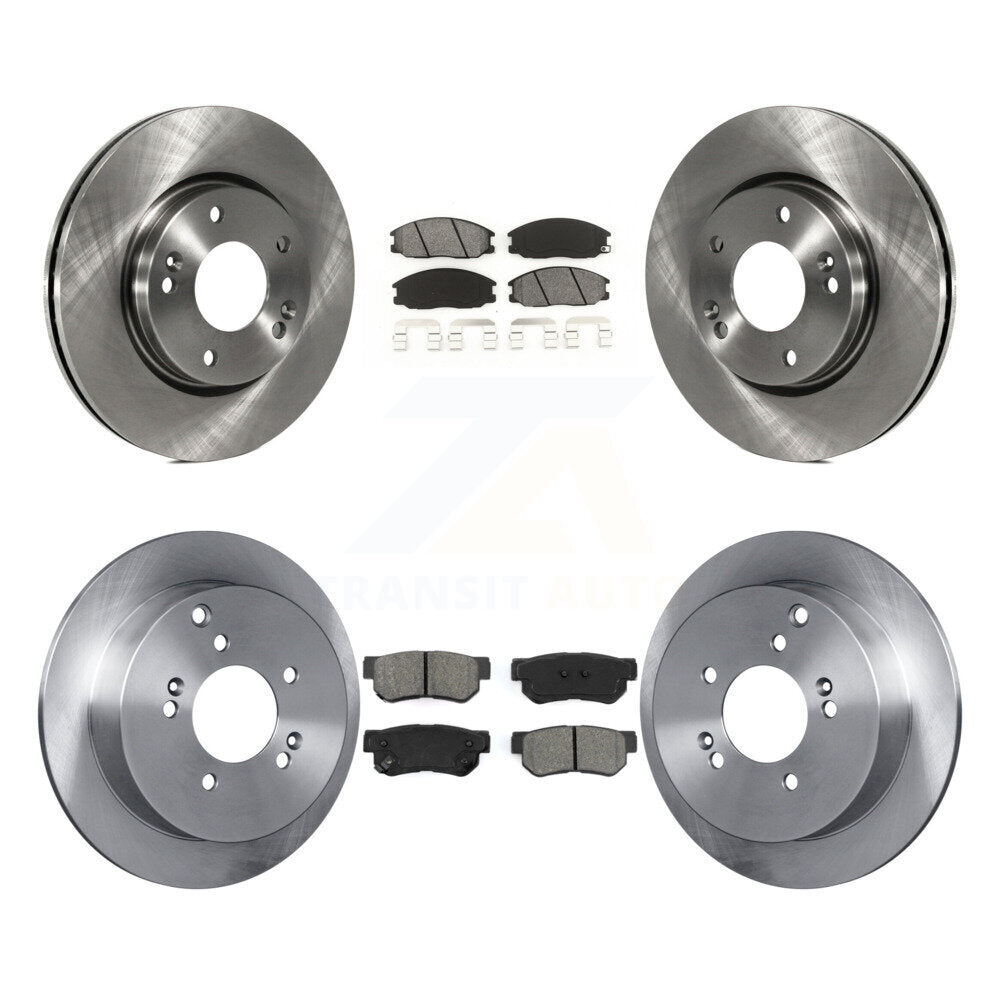 Kit de rotors de frein à disque avant et arrière et plaquettes semi-métalliques pour Hyundai Santa Fe