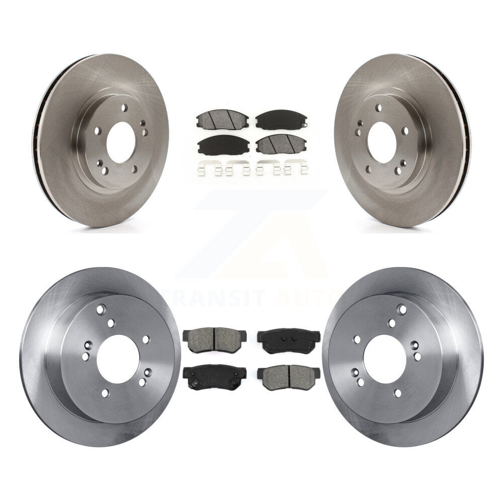Kit de rotors de frein à disque avant et arrière et plaquettes semi-métalliques pour Hyundai Santa Fe