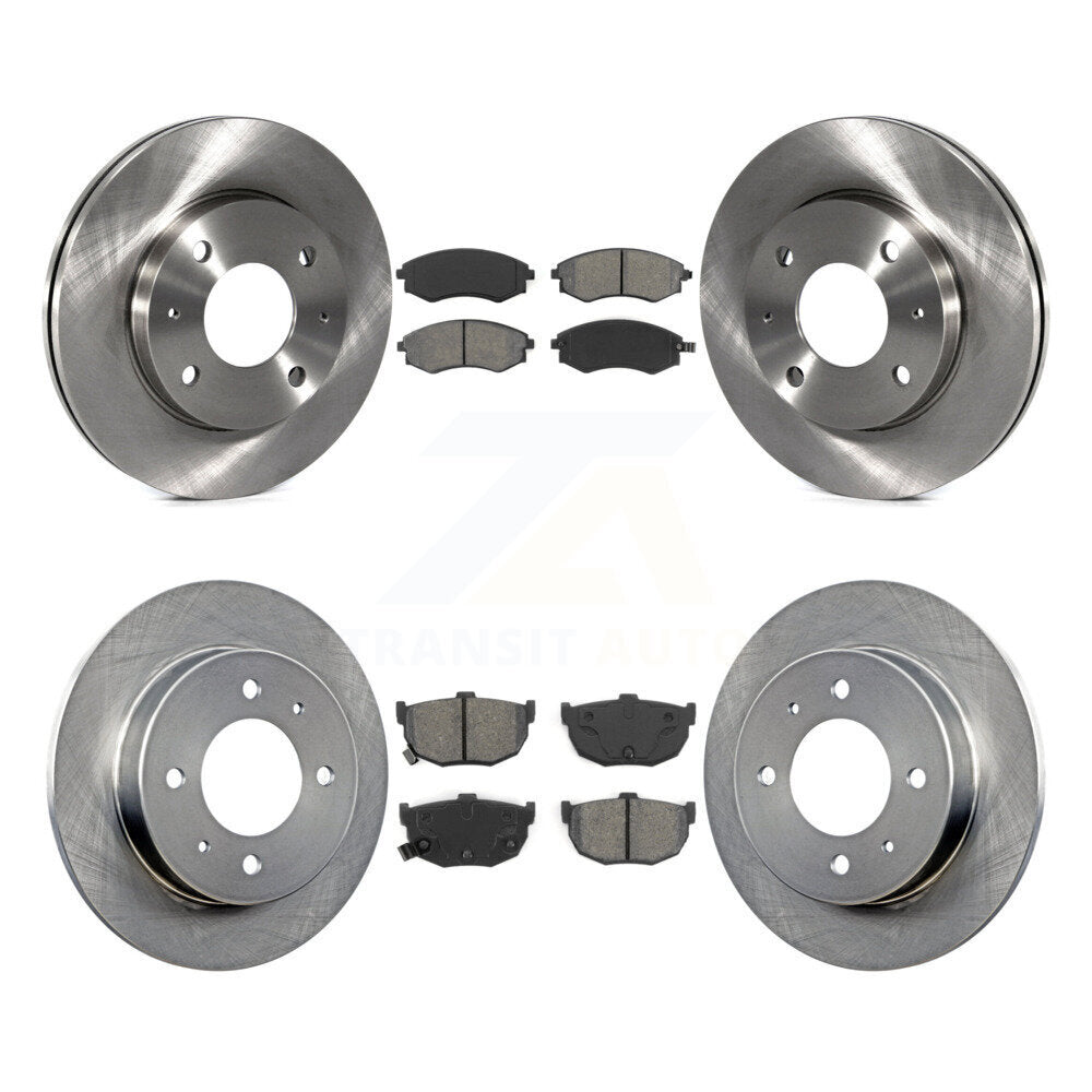 Kit de rotors de frein à disque avant et arrière et plaquettes semi-métalliques pour Hyundai Elantra