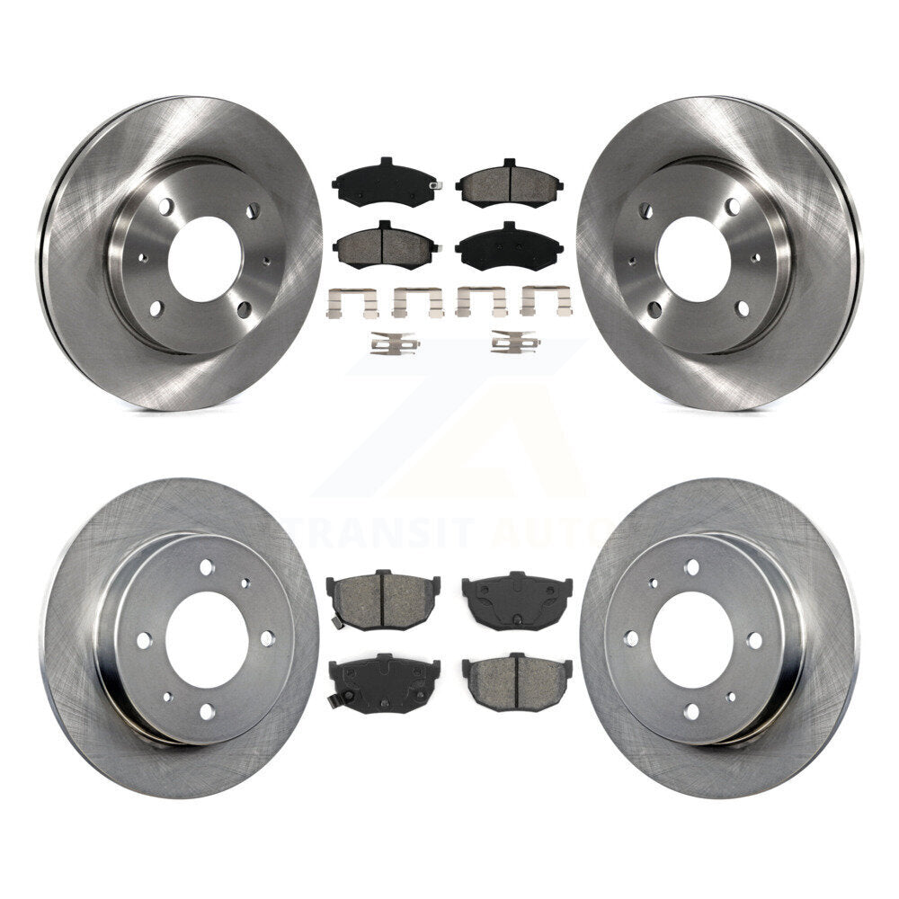 Kit de rotors de frein à disque avant et arrière et plaquettes semi-métalliques pour Hyundai Elantra