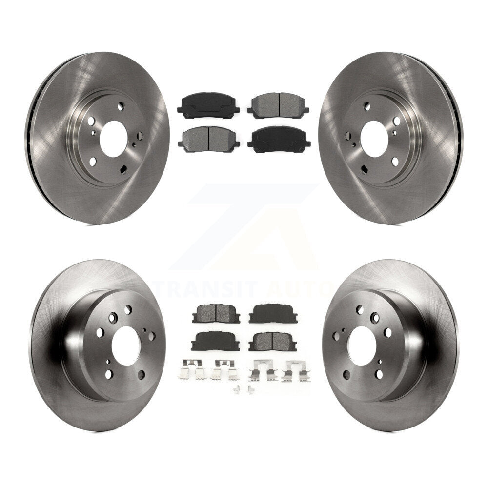 Front Rear Brake Rotor Semi-Metallic Pad Kit For 2001-2003 Toyota Highlander FW
