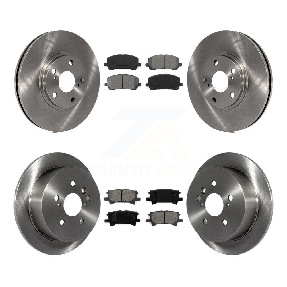 Kit de rotors de frein à disque avant et arrière et plaquettes semi-métalliques pour Toyota Highlander