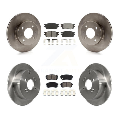 Kit de rotor de frein avant et arrière et plaquettes semi-métalliques pour Hyundai Accent Hatchbac 2006