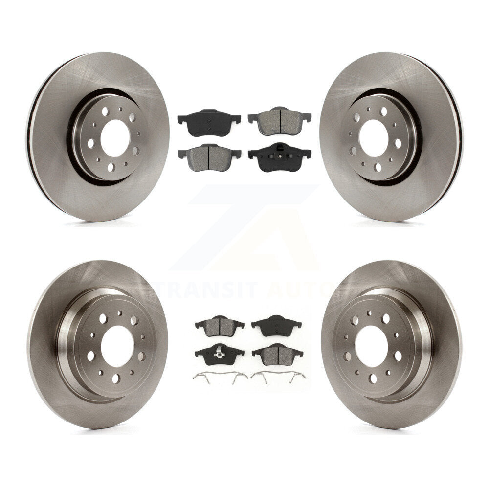 Kit de rotors de frein à disque avant et arrière et plaquettes semi-métalliques pour Volvo S60 K8S-10123