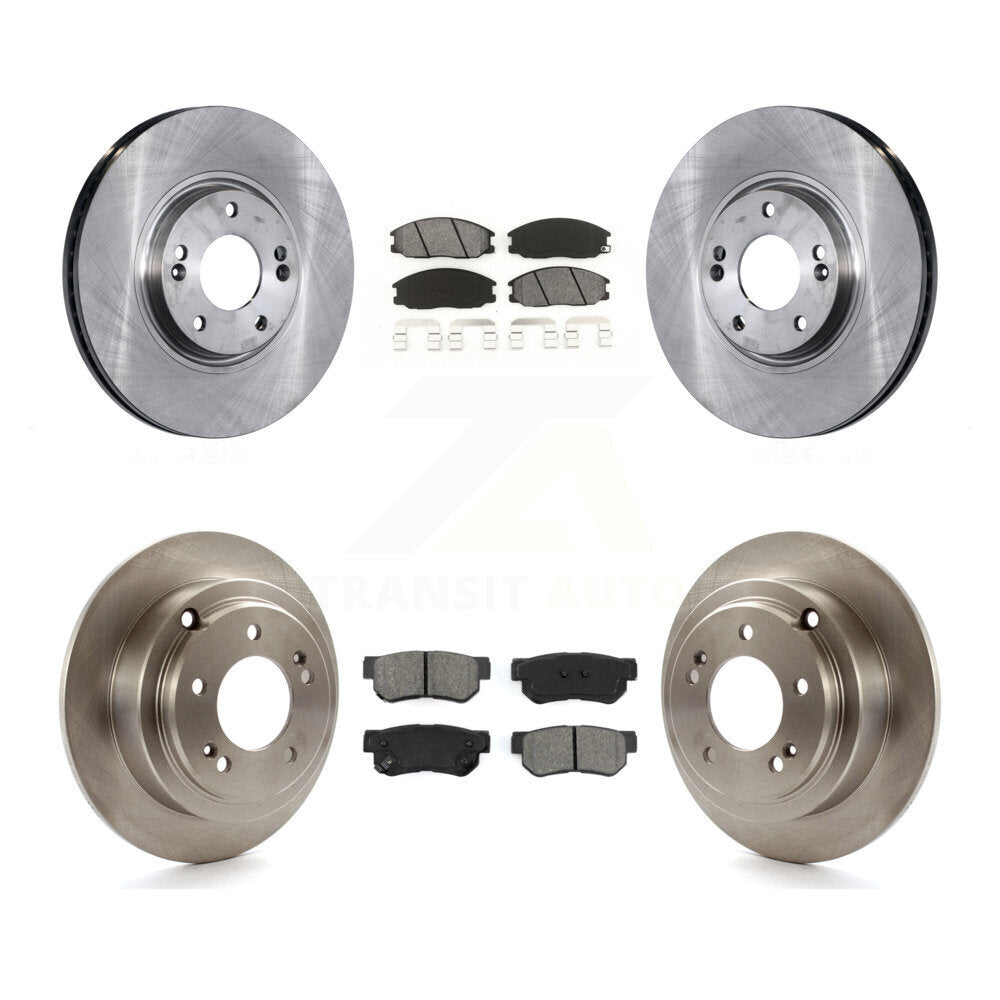 Kit de rotors de frein à disque avant et arrière et plaquettes semi-métalliques pour Kia Amant 2004-2006