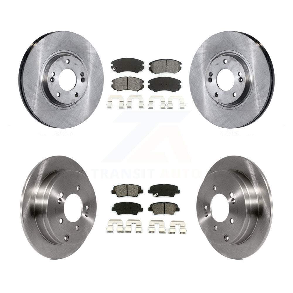 Rotor de frein à disque avant et arrière et Kit de plaquettes semi-métalliques pour Kia Amanti Hyundai Azer
