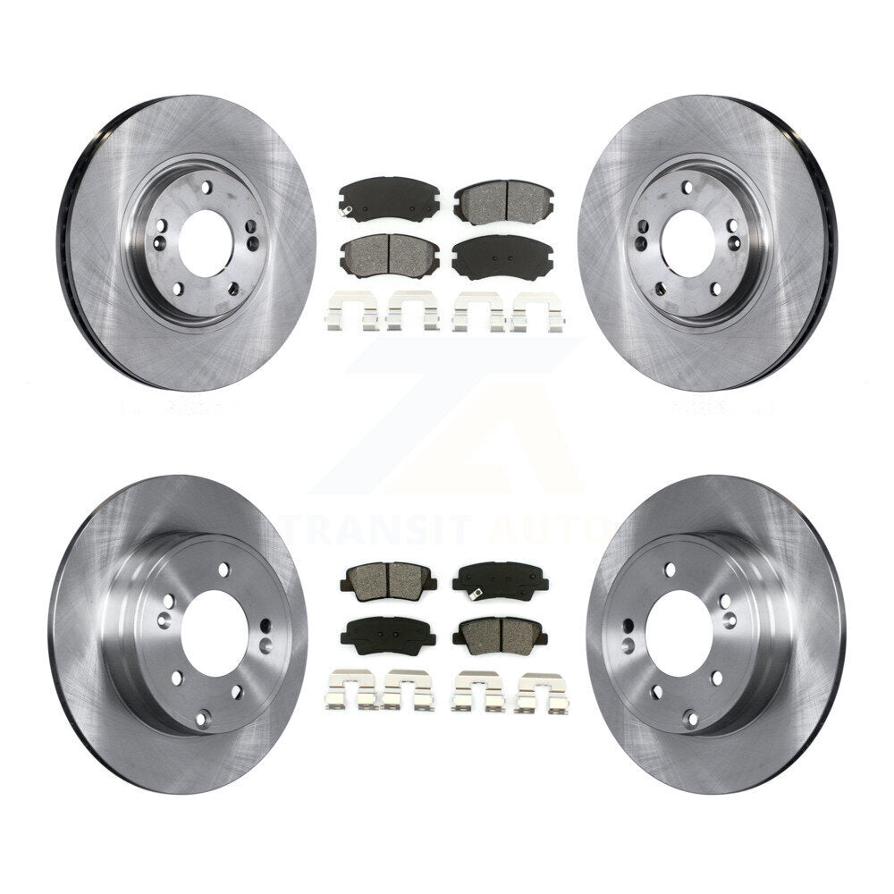 Kit de rotors de frein à disque avant et arrière et plaquettes semi-métalliques pour Hyundai Azera