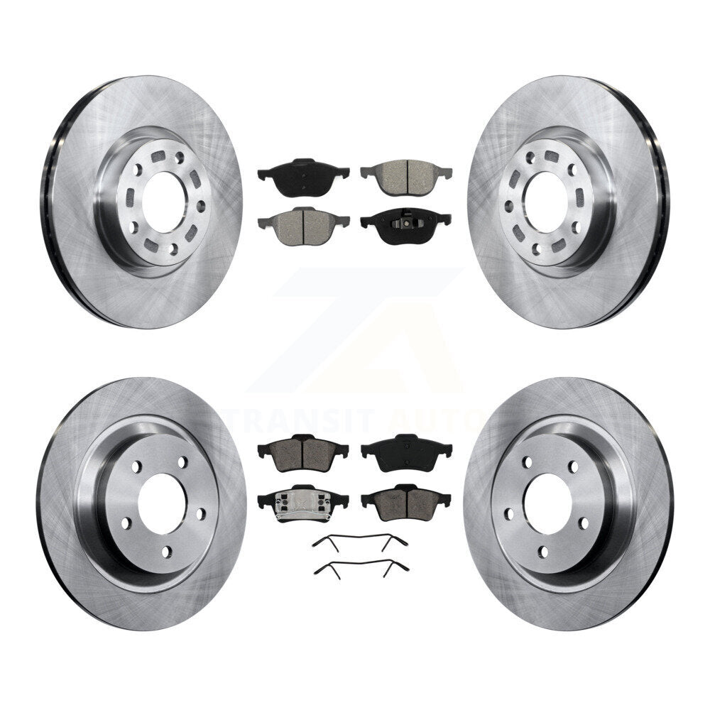 Kit de rotors de frein à disque avant et arrière et plaquettes semi-métalliques pour Mazda 5 à 02 0 2006