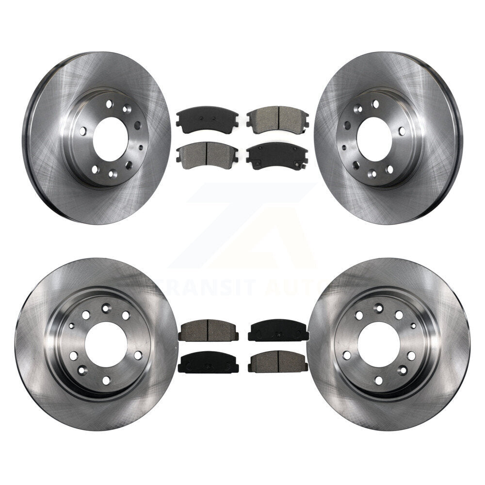 Kit de rotors de frein à disque avant et arrière et plaquettes semi-métalliques pour Mazda 6 2003-2005