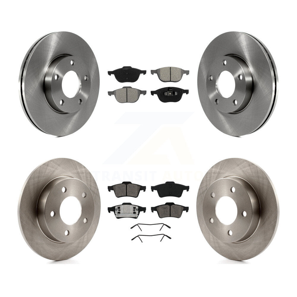 Kit de rotor de frein à disque avant et arrière et plaquettes semi-métalliques pour Mazda 3 2004 2005 2.0