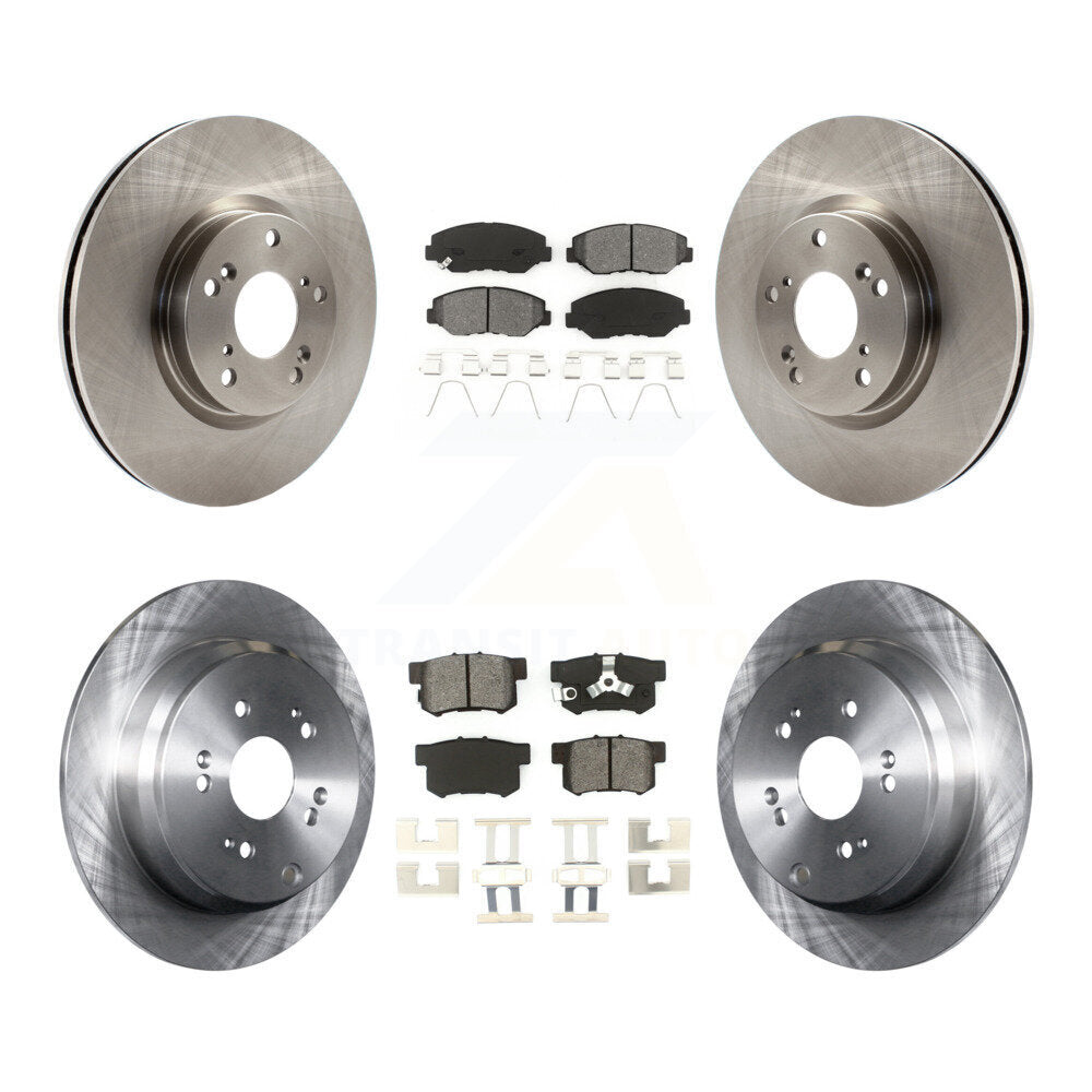 Kit de rotors de frein à disque avant et arrière et plaquettes semi-métalliques pour Honda CR-2005-2006