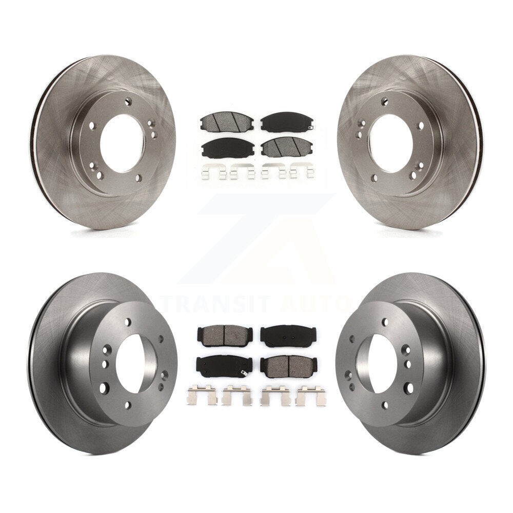 Rotors de frein à disque avant et arrière et kit de plaquettes semi-métalliques pour Kia Sorent 2003-2006