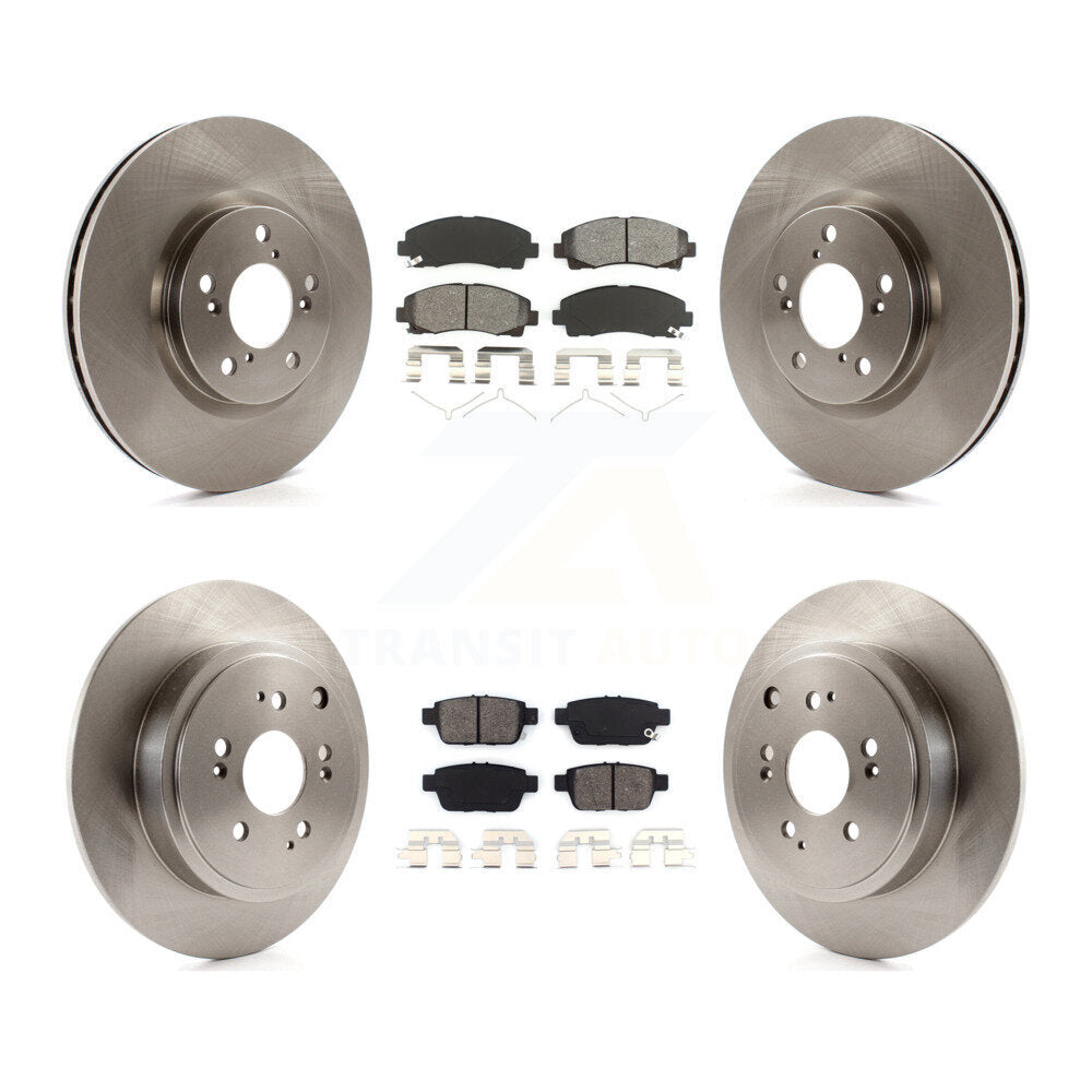 Rotors de frein à disque avant et arrière, Kit de plaquettes semi-métalliques pour Honda Ridgelin 2006 – 2014