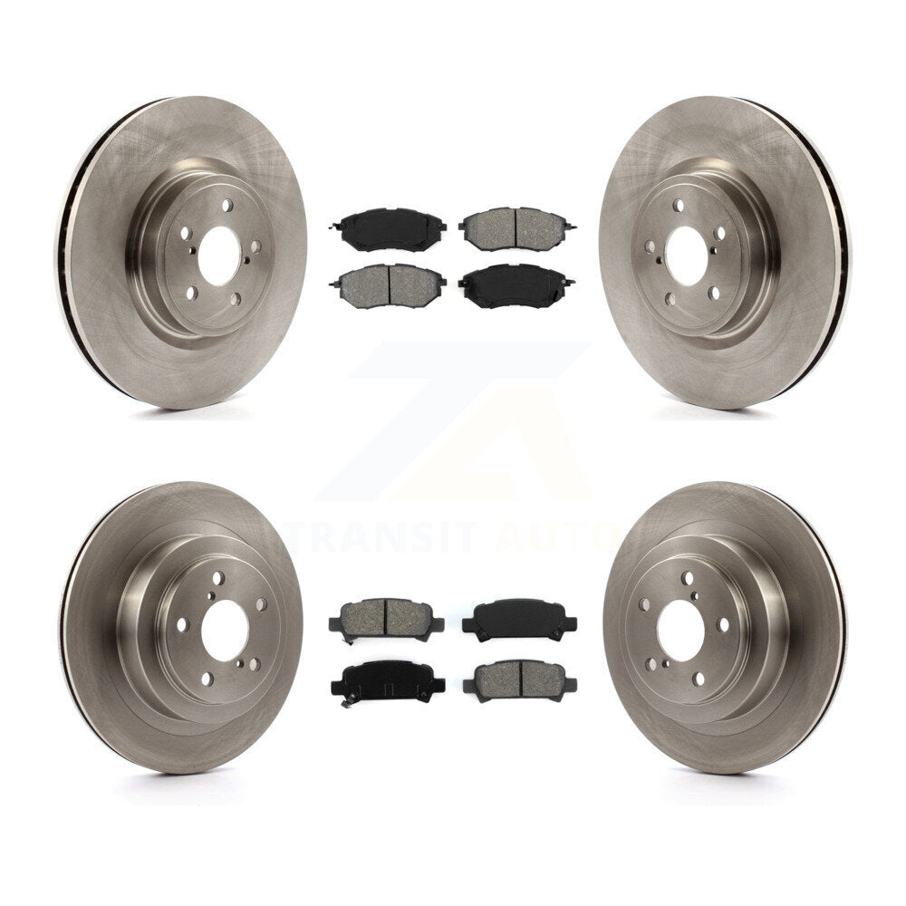 Kit de disques de frein à disque avant et arrière et plaquettes semi-métalliques pour Subaru Legacy