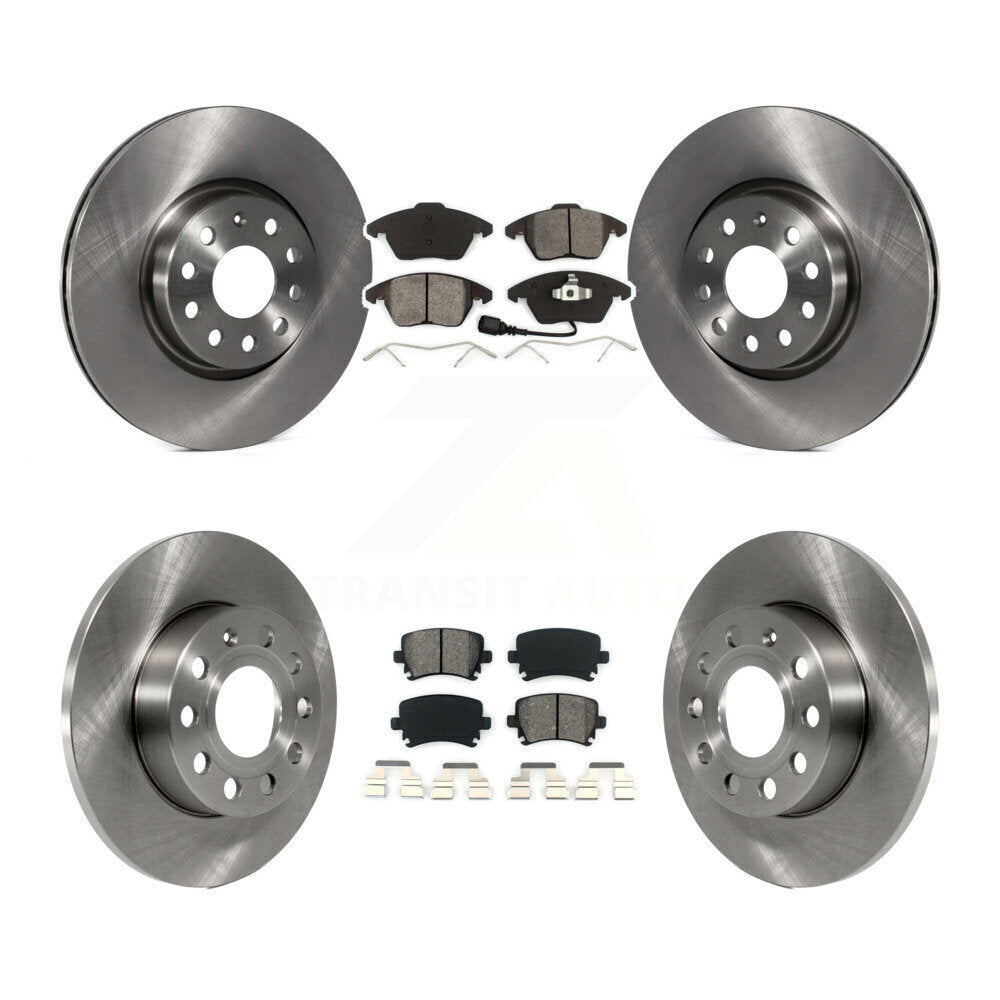 Rotors de frein à disque avant et arrière, Kit de plaquettes semi-métalliques pour Volkswagen Rabbit Audi A